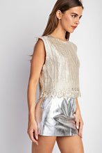 Load image into Gallery viewer, Amira Metallic Foil Coated Vest