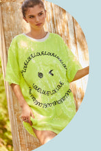 Load image into Gallery viewer, Happy Face Neon Sequin Tunic Top/Dress