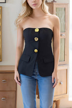 Load image into Gallery viewer, Rachel Strapless Peplum Corset Top