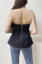 Load image into Gallery viewer, Rachel Strapless Peplum Corset Top