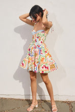 Load image into Gallery viewer, Summer Picnic Corset Tie Mini Dress