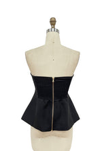 Load image into Gallery viewer, Rachel Strapless Peplum Corset Top