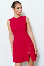 Load image into Gallery viewer, Kara Asymmetrical Mini Dress with Bow Accents