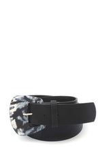 Load image into Gallery viewer, Classic faux leather belt with tortoise