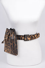 Load image into Gallery viewer, Removable pouch leopard belt