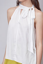 Load image into Gallery viewer, White Tie Neck Halter Top