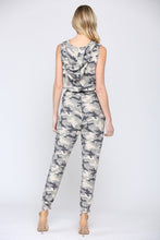 Load image into Gallery viewer, Hooded sleeveless camouflage jumpsuit