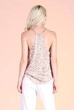 Load image into Gallery viewer, Iridescent Toyger Lurex Chiffon Cami Top-Taupe/Gold