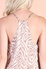 Load image into Gallery viewer, Iridescent Toyger Lurex Chiffon Cami Top-Taupe/Gold