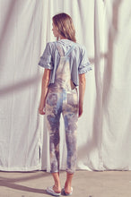 Load image into Gallery viewer, Tie-dye ankle-length overalls