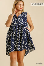 Load image into Gallery viewer, Dalmatian Sleeveless Button Down Collar Dress