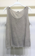 Load image into Gallery viewer, Rugged Hem Cotton Linen Gauze Tank Top