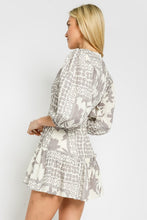 Load image into Gallery viewer, Grey Tropical Ruffled Dress