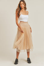 Load image into Gallery viewer, Dot Mesh Tulle Midi Skirt