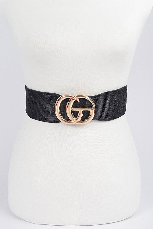 Glitter Plus Size Elastic Belt