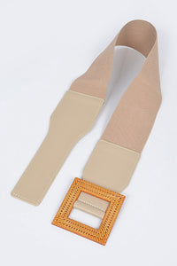 Square Buckle Elastic Belt