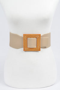 Square Buckle Elastic Belt