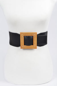 Square Buckle Elastic Belt