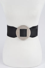 Load image into Gallery viewer, Faux Leather Wide Elastic Belt