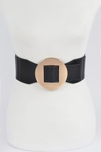 Load image into Gallery viewer, Faux Leather Wide Elastic Belt