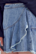 Load image into Gallery viewer, Wrap Detail Denim Skort