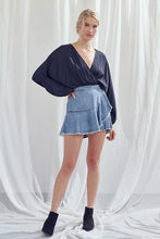 Load image into Gallery viewer, Wrap Detail Denim Skort