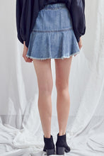 Load image into Gallery viewer, Wrap Detail Denim Skort