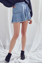 Load image into Gallery viewer, Wrap Detail Denim Skort