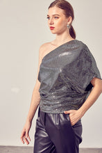 Load image into Gallery viewer, Sequins One Shoulder Top