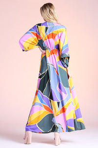 Metamorphosis Print Kimono Maxi Dress