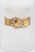 Load image into Gallery viewer, Orlena Faux Metallic Croc Stretch Belt