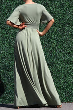 Load image into Gallery viewer, Venetian V Neck Maxi Dress