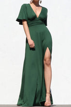 Load image into Gallery viewer, Venetian V Neck Maxi Dress