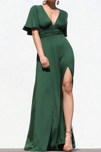 Venetian V Neck Maxi Dress