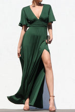 Load image into Gallery viewer, Venetian V Neck Maxi Dress