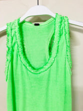 Load image into Gallery viewer, Neon Rib Tank Top With Sequin Contrast