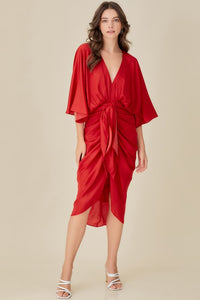 Marena Front Tie Kimono Style Dress