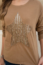 Load image into Gallery viewer, Sequin Star Long Sleeve Top