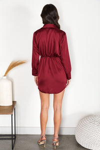 Aitana Wine Mini Dress