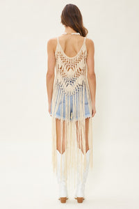 Fringe Hem Crochet Cover Up