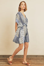 Load image into Gallery viewer, Patchwork Print Pocket Mini Dress