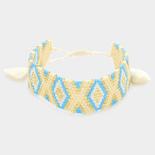 Load image into Gallery viewer, Boho Beaded Tassel Pull Tie Cinch Bracelet