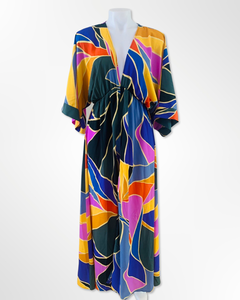 Metamorphosis Print Kimono Maxi Dress