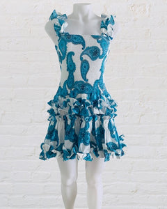 Paisley Scrunch Tier Dress