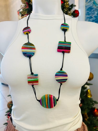 Multicolor Long Necklace Set