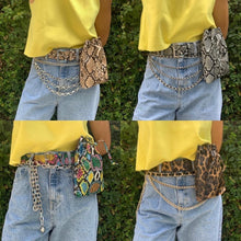 Load image into Gallery viewer, Removable pouch leopard belt