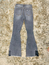 Load image into Gallery viewer, Distressed Detail Stone Washed Flare Jean Pants