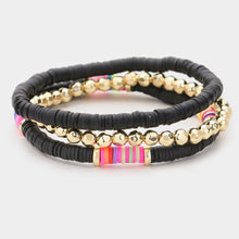 Load image into Gallery viewer, Disc Bead Gold Ball Layered Stretch Bracelet 3PCS