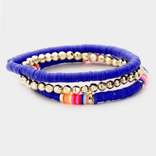 Load image into Gallery viewer, Disc Bead Gold Ball Layered Stretch Bracelet 3PCS