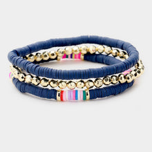 Load image into Gallery viewer, Disc Bead Gold Ball Layered Stretch Bracelet 3PCS